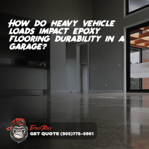 How do heavy vehicle loads impact epoxy flooring durability in a garage?