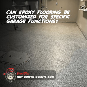 Can epoxy flooring be customized for specific garage functions?