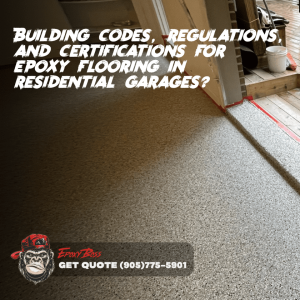 Building codes, regulations, and certifications for epoxy flooring in residential garages?