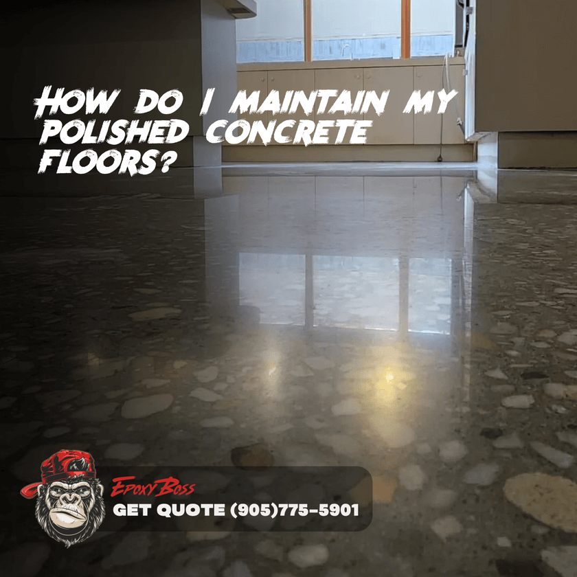 How do I maintain my polished concrete floors?