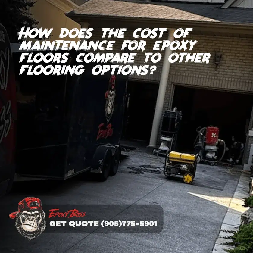 How does the cost of maintenance for epoxy floors compare to other flooring options?